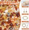 1100PCS 4mm 6mm 8mm Brown Faceted Glass Beads for Jewelry Making (B-Brown)